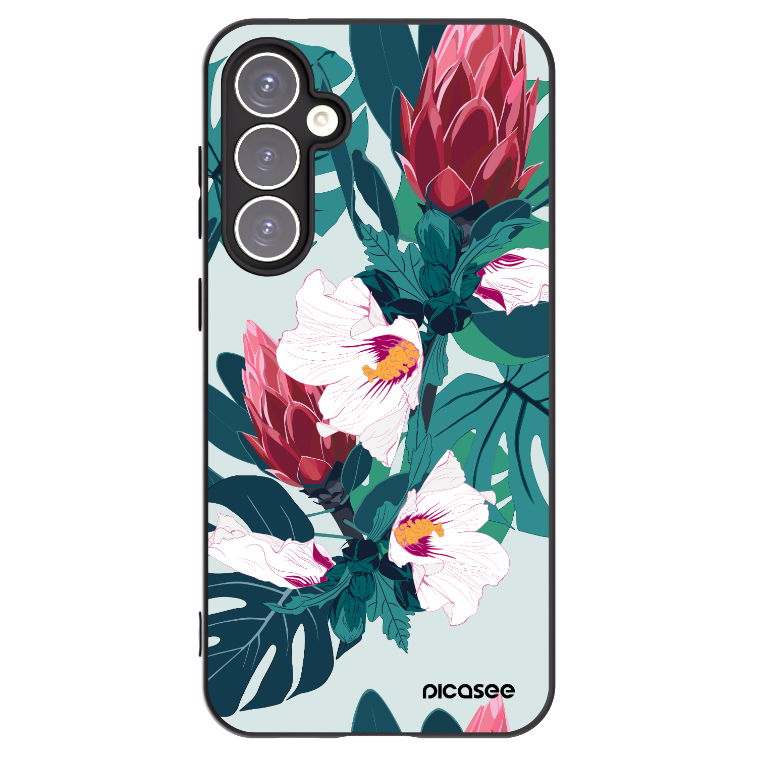 Picasee silikonový černý obal pro Samsung Galaxy S23 FE S711B - Rhododendron