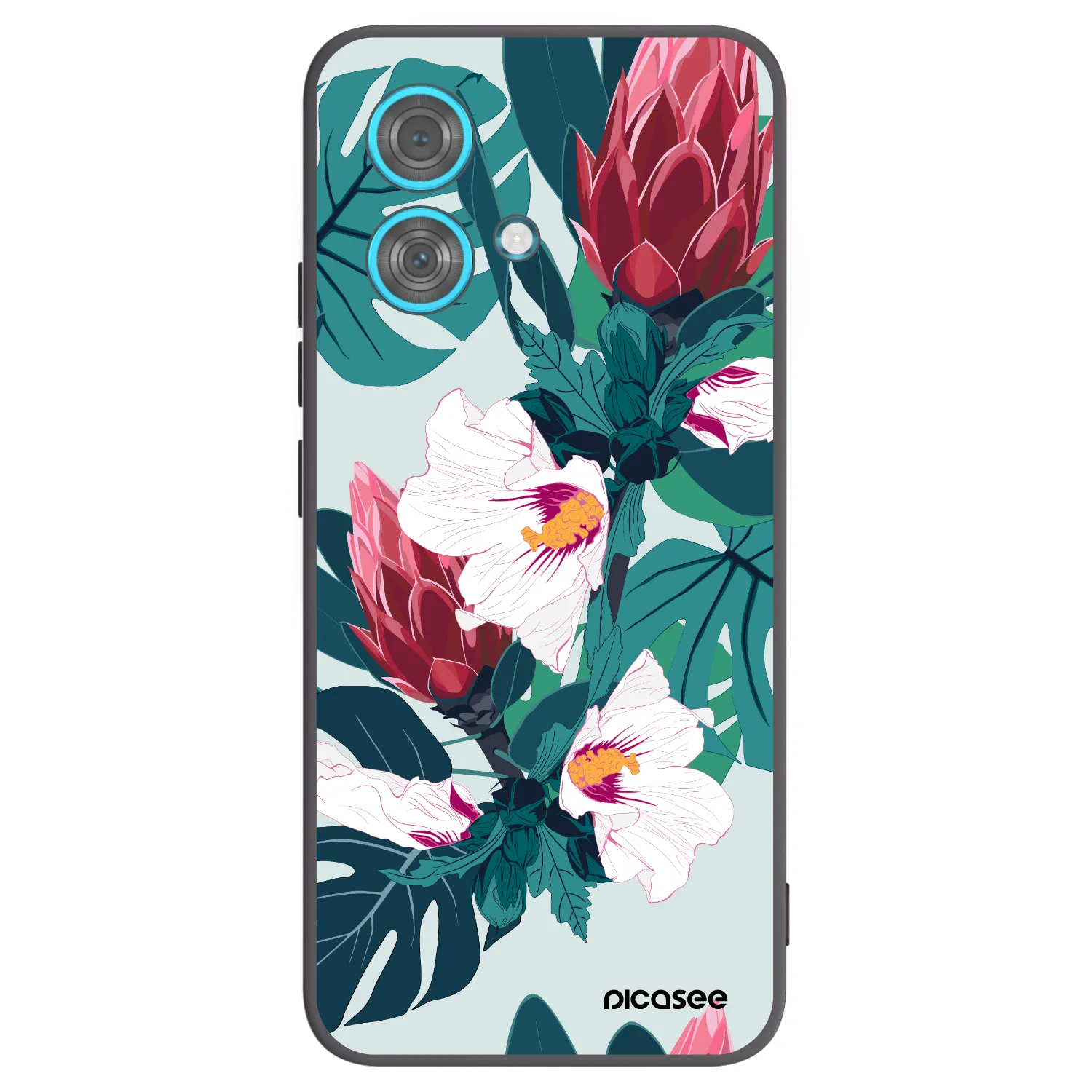 Picasee silikonový černý obal pro Motorola Edge 40 Neo - Rhododendron