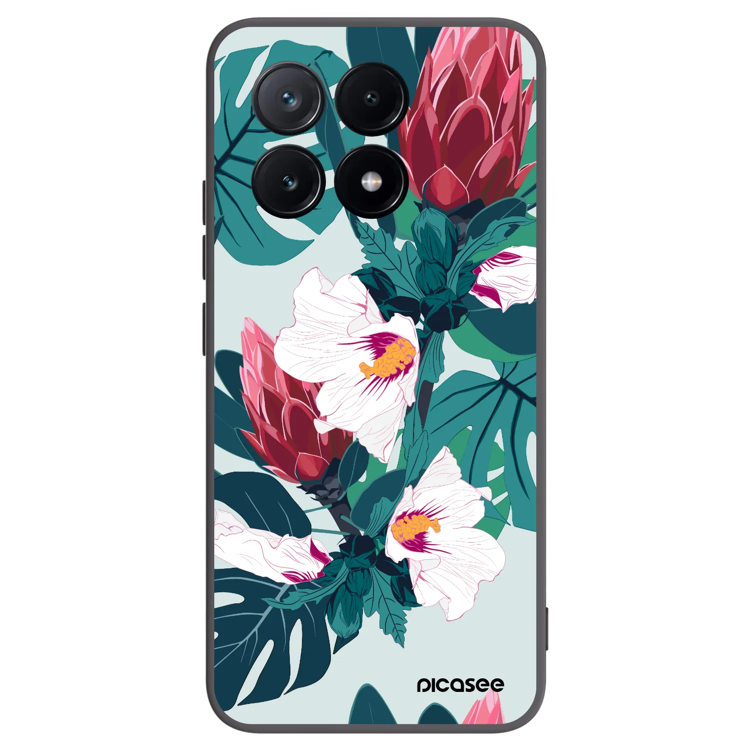 Picasee silikonový černý obal pro Xiaomi Poco X6 Pro - Rhododendron