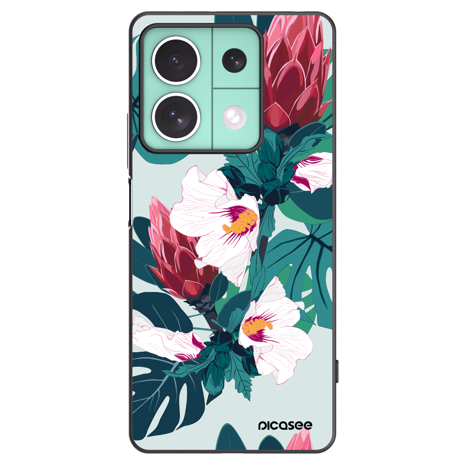 Picasee silikonový černý obal pro Xiaomi Redmi Note 13 5G - Rhododendron