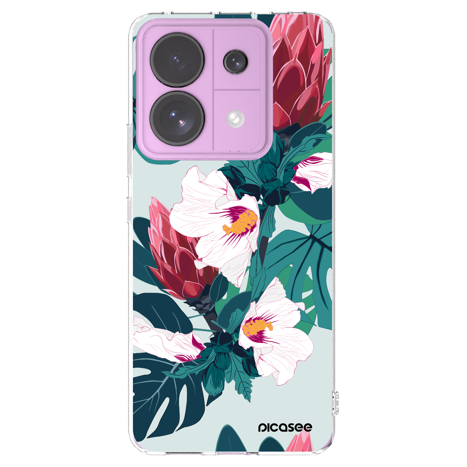 Picasee silikonový průhledný obal pro Xiaomi Redmi Note 13 Pro 5G - Rhododendron