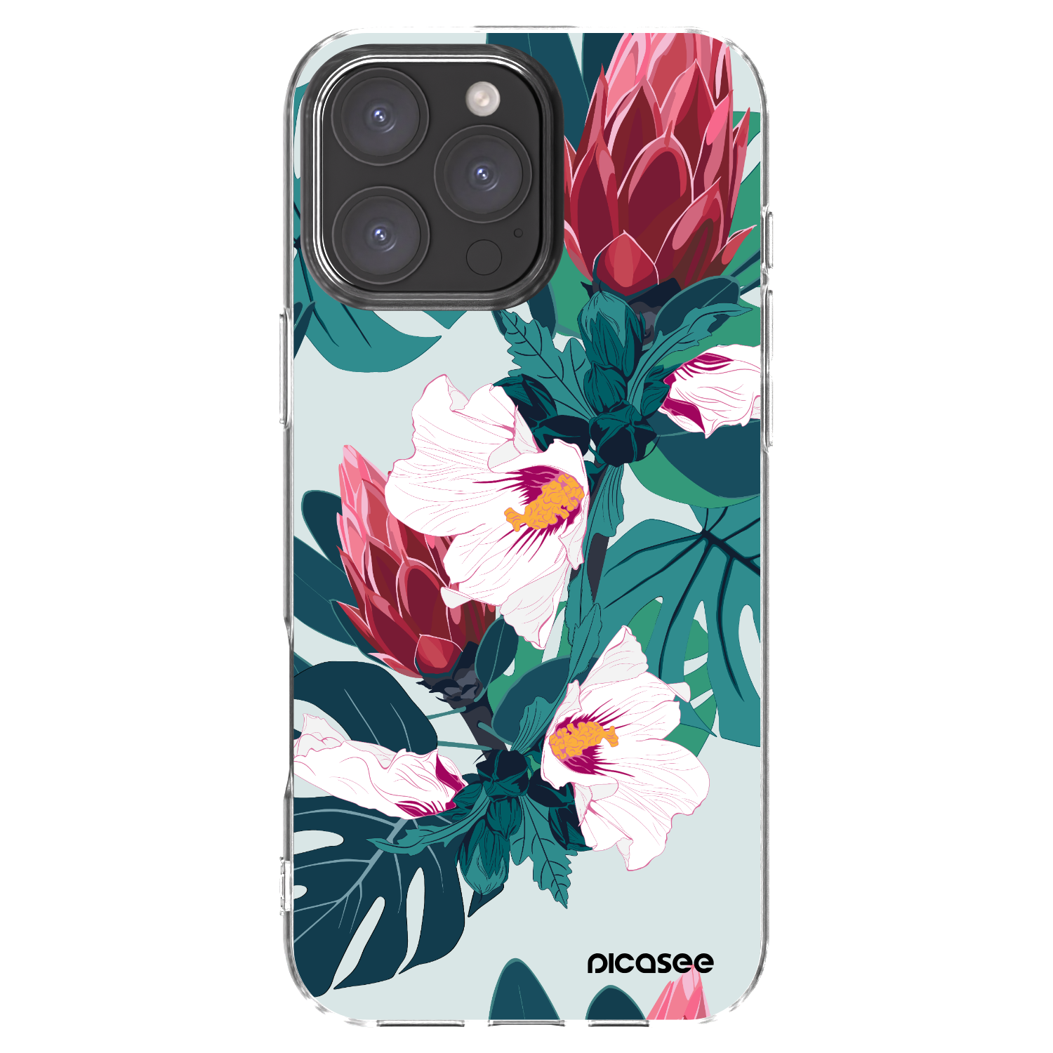 Picasee silikonový průhledný obal pro Apple iPhone 16 Pro Max - Rhododendron