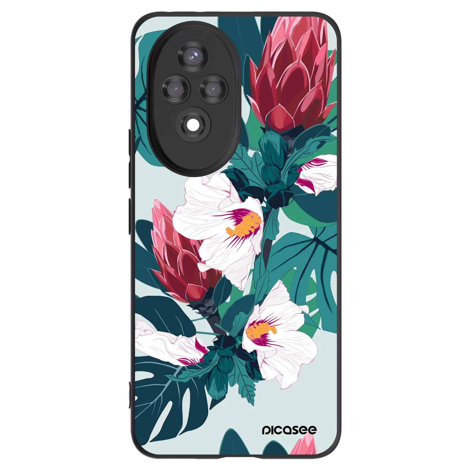 Picasee silikonový černý obal pro Honor 200 Pro 5G - Rhododendron