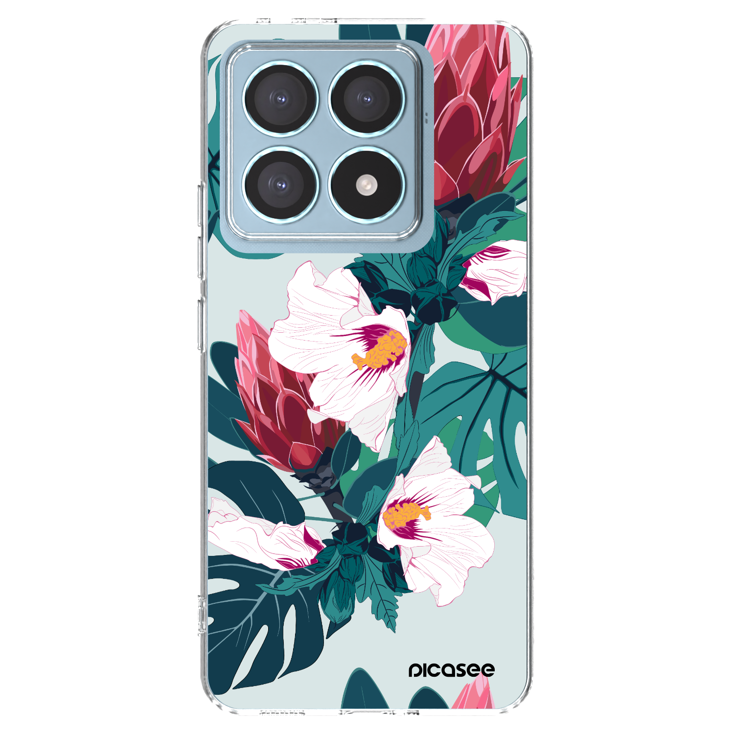 Picasee silikonový průhledný obal pro Xiaomi 14T Pro - Rhododendron