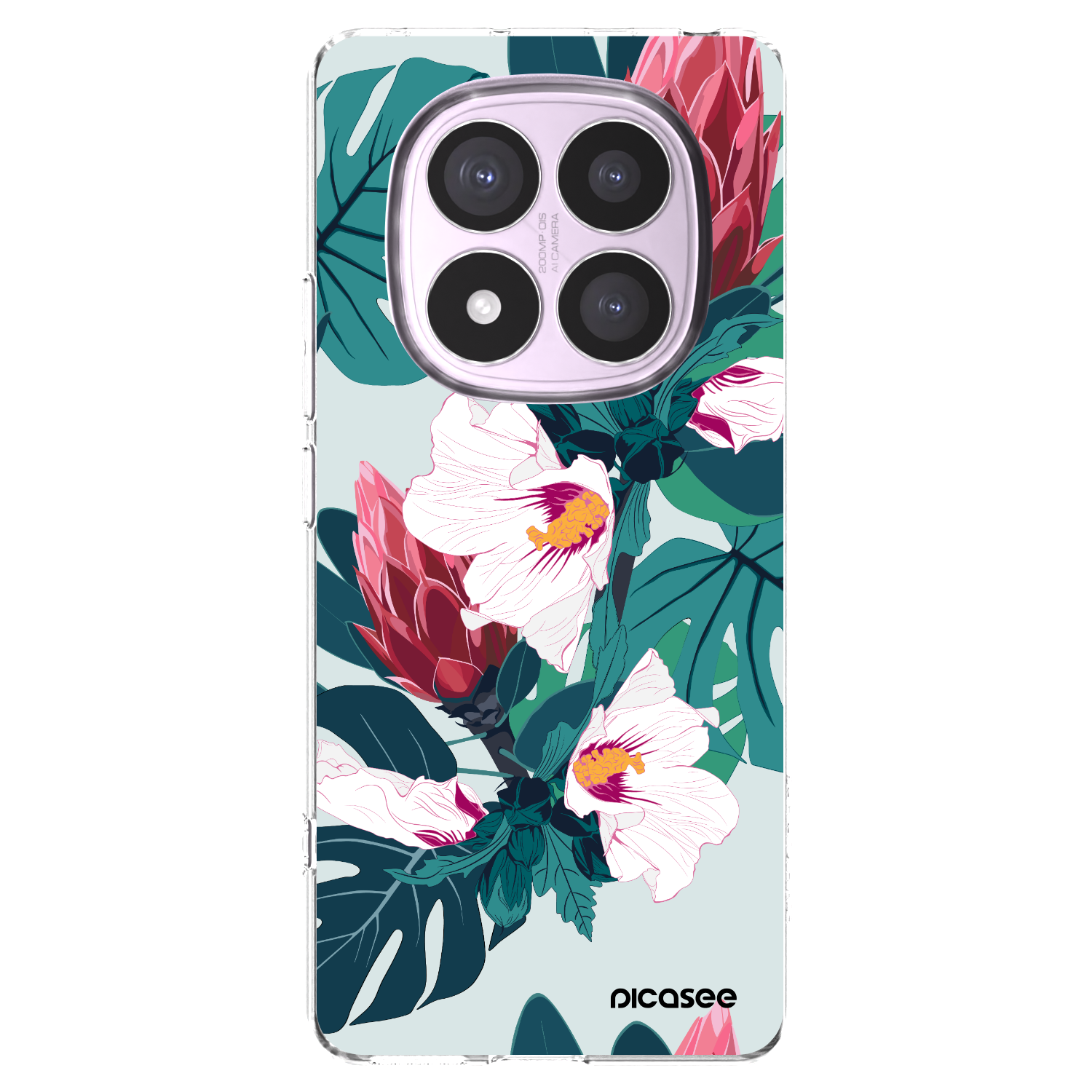 Picasee silikonový průhledný obal pro Xiaomi Redmi Note 14 Pro 5G - Rhododendron