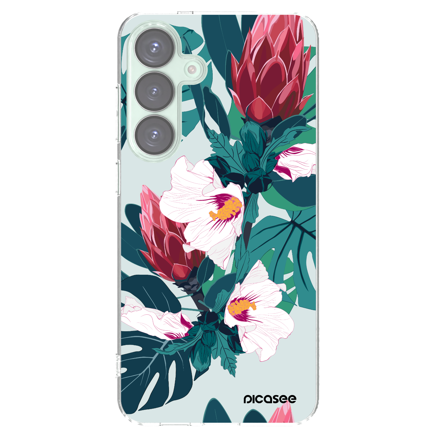 Picasee silikonový průhledný obal pro Samsung Galaxy S25+ 5G - Rhododendron