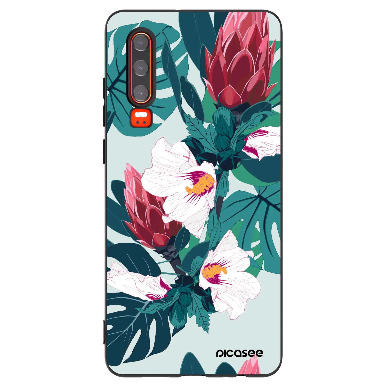 Picasee silikonový černý obal pro Huawei P30 - Rhododendron