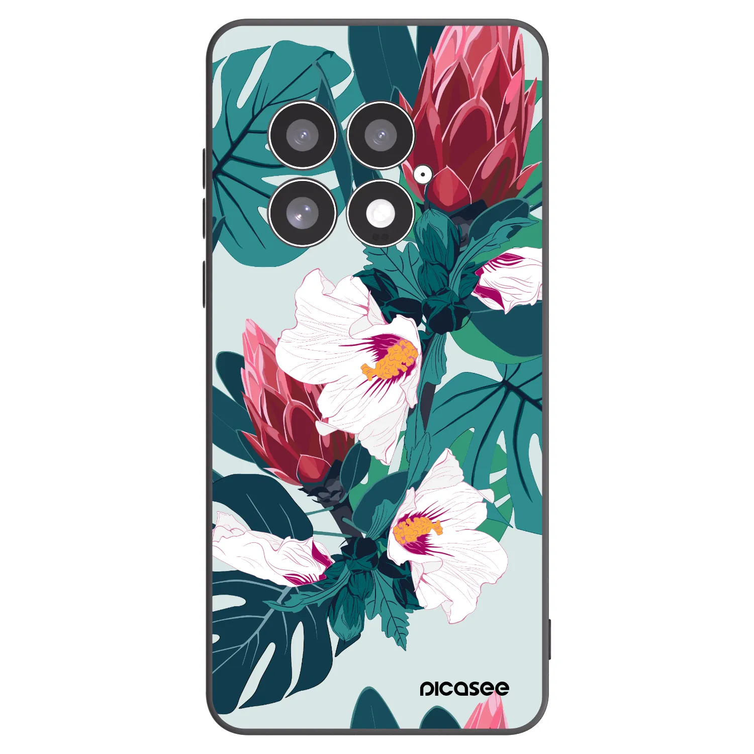 Picasee silikonový černý obal pro OnePlus 13 5G - Rhododendron