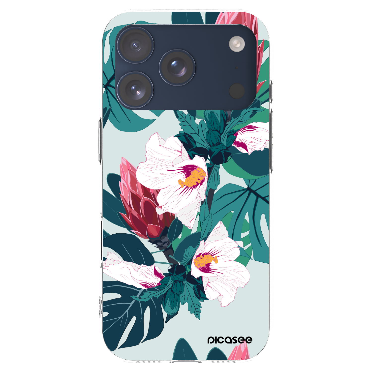 Picasee silikonový průhledný obal pro Apple iPhone 17 Pro - Rhododendron