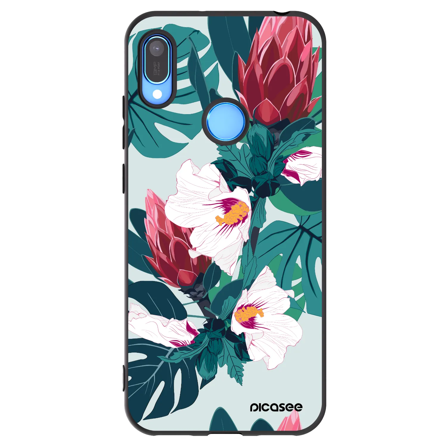 Picasee silikonový černý obal pro Huawei Y6 2019 - Rhododendron