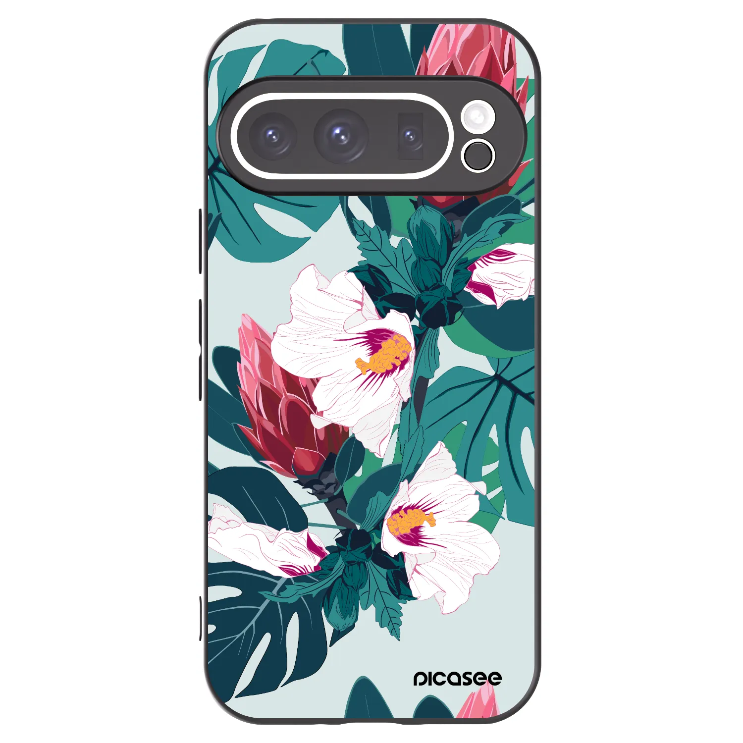 Picasee silikonový černý obal pro Google Pixel 9 Pro XL - Rhododendron
