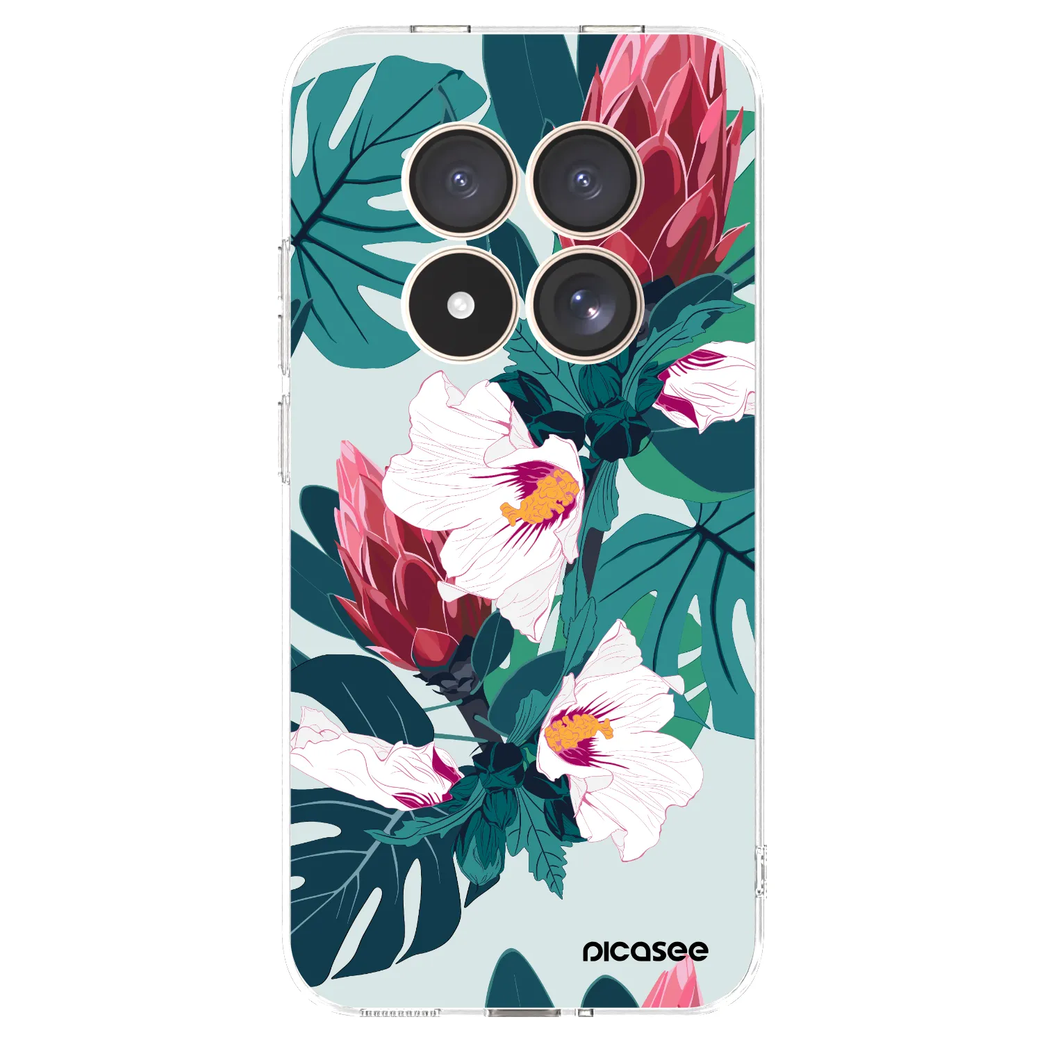 Picasee silikonový průhledný obal pro Xiaomi Redmi Note 15 Pro 4G - Rhododendron