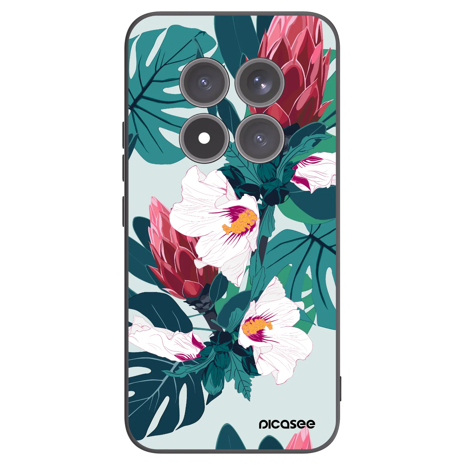 Picasee silikonový černý obal pro Xiaomi Redmi Note 15 Pro+ - Rhododendron