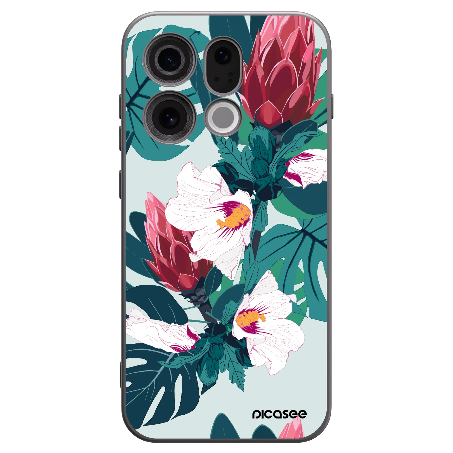 Picasee silikonový černý obal pro OPPO Find X9 - Rhododendron