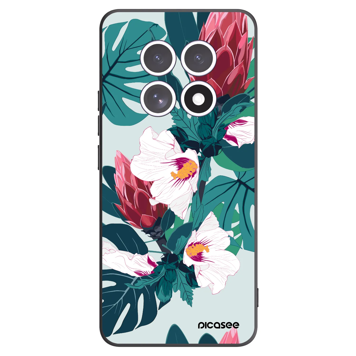Picasee silikonový černý obal pro Xiaomi Redmi Note 15 5G - Rhododendron