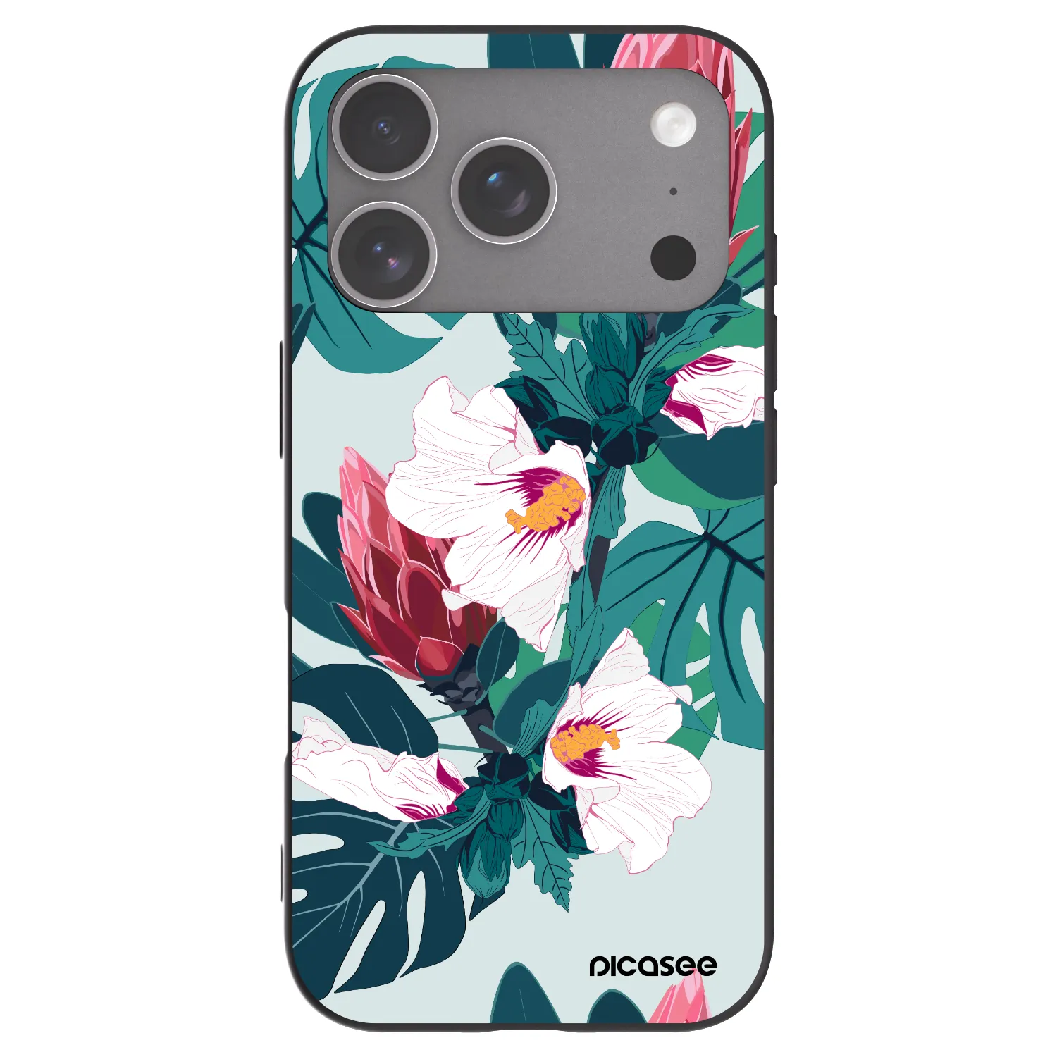 Picasee silikonový černý obal pro Apple iPhone 18 Pro - Rhododendron