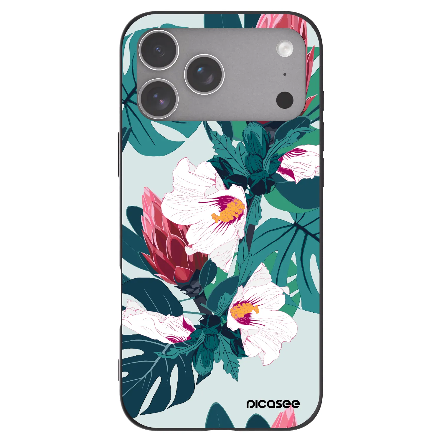 Picasee silikonový černý obal pro Apple iPhone 18 Pro Max - Rhododendron
