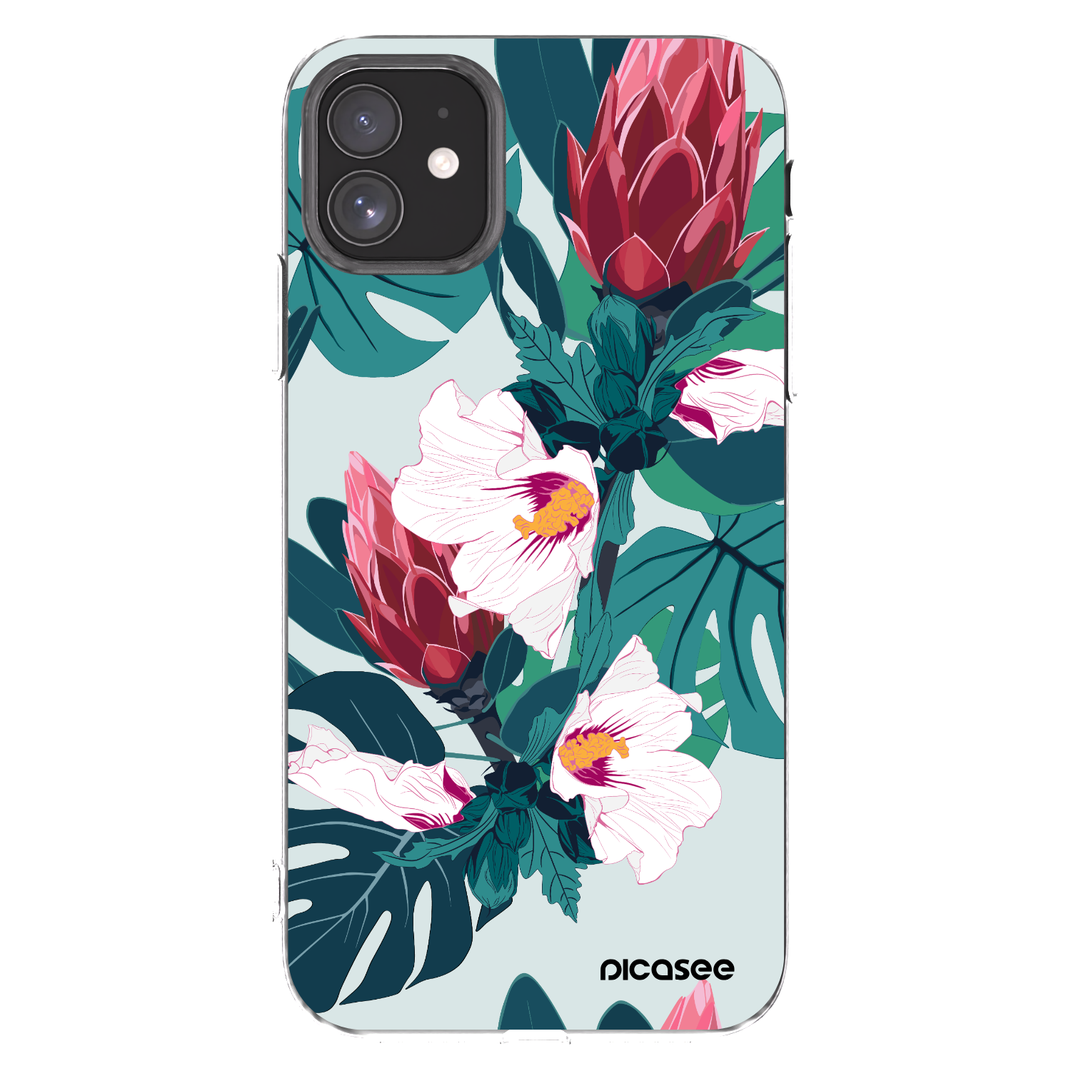 Picasee silikonový průhledný obal pro Apple iPhone 11 - Rhododendron