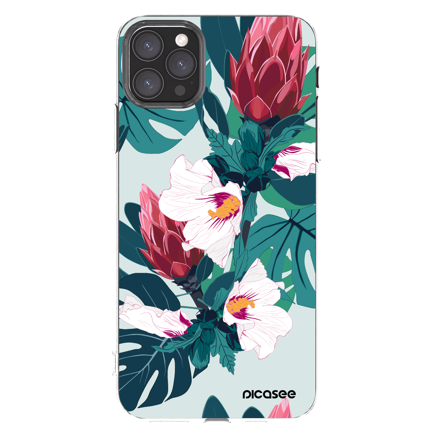 Picasee silikonový průhledný obal pro Apple iPhone 11 Pro Max - Rhododendron