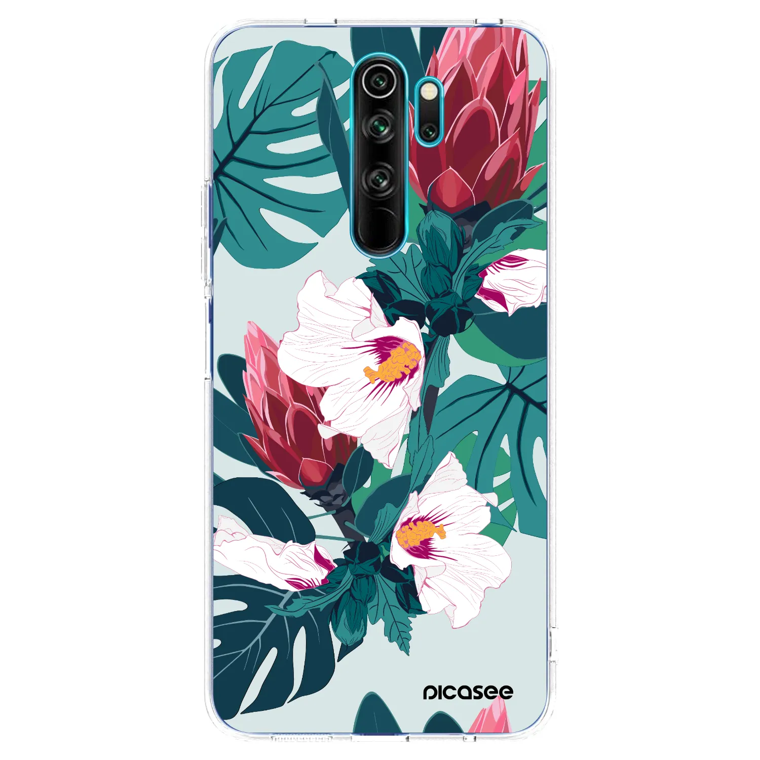 Picasee silikonový průhledný obal pro Xiaomi Redmi Note 8 Pro - Rhododendron