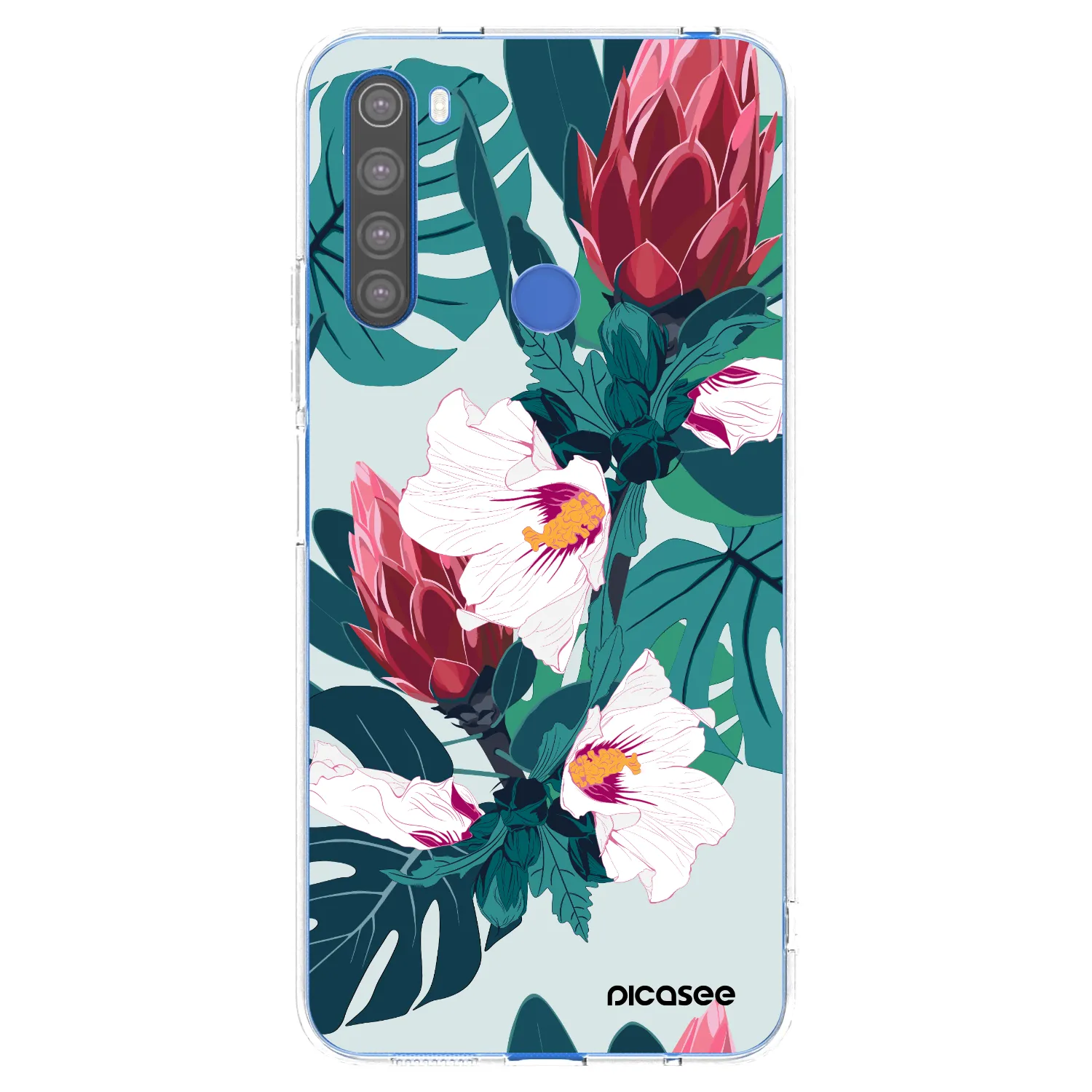 Picasee silikonový průhledný obal pro Xiaomi Redmi Note 8T - Rhododendron