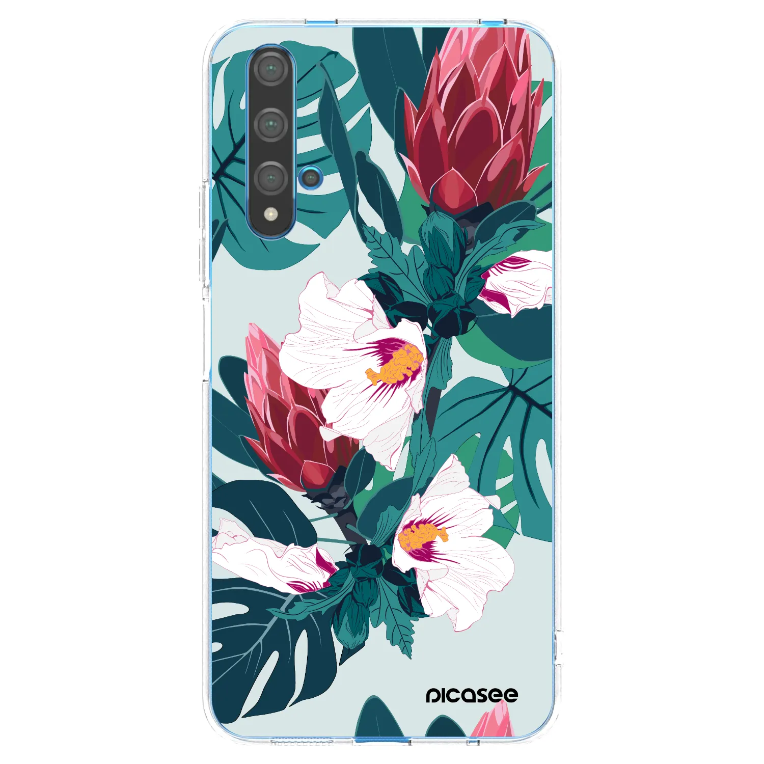 Picasee silikonový průhledný obal pro Huawei Nova 5T - Rhododendron