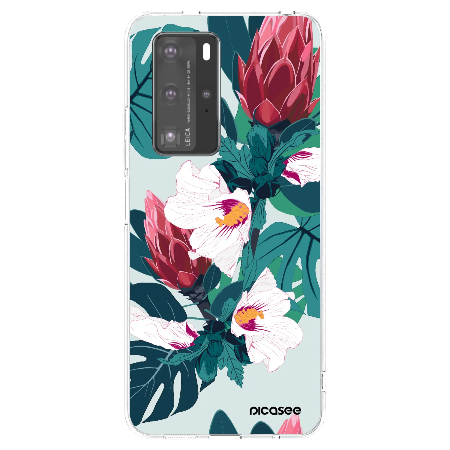 Picasee silikonový průhledný obal pro Huawei P40 Pro - Rhododendron