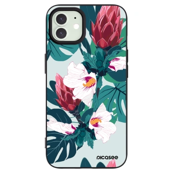 Picasee silikonový černý obal pro Apple iPhone 12 Pro - Rhododendron