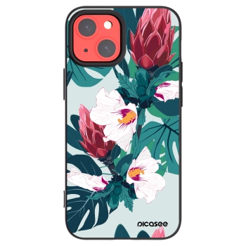 Picasee silikonový černý obal pro Apple iPhone 13 mini - Rhododendron