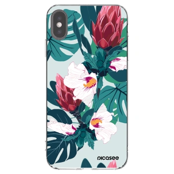 Picasee silikonový průhledný obal pro Apple iPhone XS Max - Rhododendron