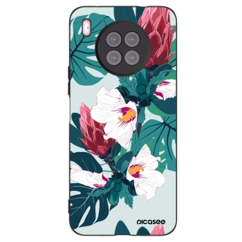 Picasee silikonový černý obal pro Huawei Nova 8i - Rhododendron