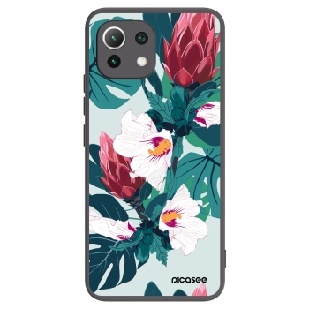 Picasee silikonový černý obal pro Xiaomi 11 Lite 5G NE - Rhododendron