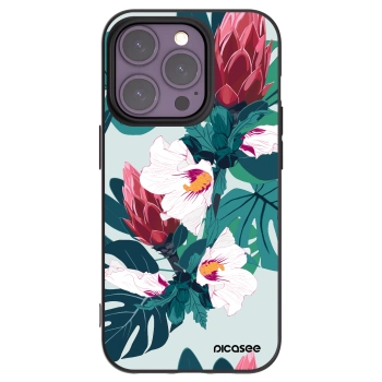 Picasee silikonový černý obal pro Apple iPhone 14 Pro - Rhododendron