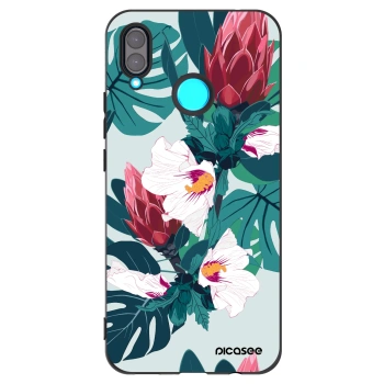 Picasee silikonový černý obal pro Huawei Nova 3 - Rhododendron
