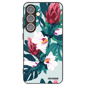 Picasee silikonový černý obal pro Samsung Galaxy S24 S921B 5G - Rhododendron