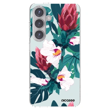Picasee silikonový průhledný obal pro Samsung Galaxy S24 S921B 5G - Rhododendron