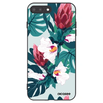 Picasee silikonový černý obal pro Apple iPhone 8 Plus - Rhododendron