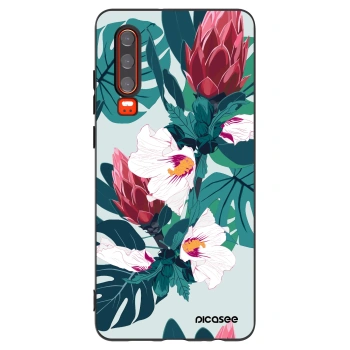 Picasee silikonový černý obal pro Huawei P30 - Rhododendron