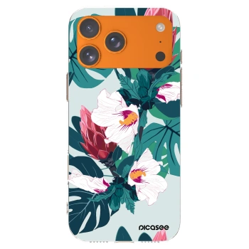 Picasee silikonový průhledný obal pro Apple iPhone 17 Pro Max - Rhododendron