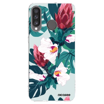 Picasee silikonový průhledný obal pro Huawei P30 Lite - Rhododendron