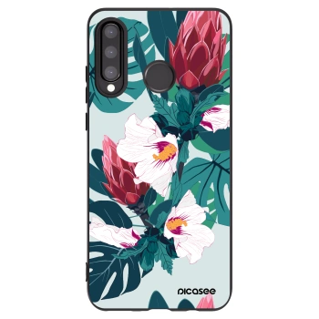 Picasee silikonový černý obal pro Huawei P30 Lite - Rhododendron