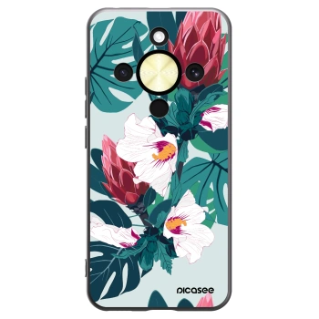 Picasee silikonový černý obal pro Honor Magic8 Lite 5G - Rhododendron