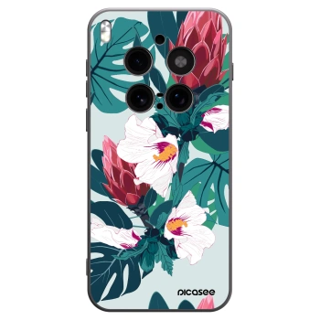 Picasee silikonový černý obal pro Vivo X300 Pro - Rhododendron