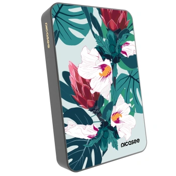 Picasee Powerbanka s MagSafe 10 000 mAh Šedá - Rhododendron