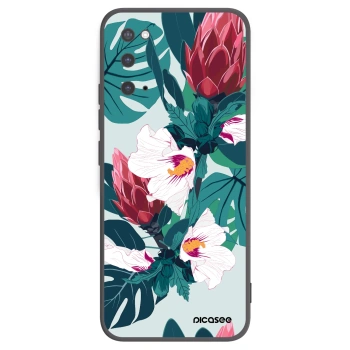 Picasee silikonový černý obal pro Samsung Galaxy S20 G980F - Rhododendron