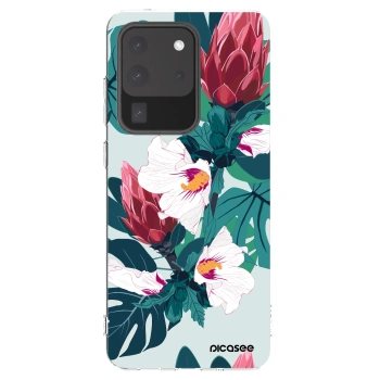 Picasee silikonový průhledný obal pro Samsung Galaxy S20 Ultra 5G G988F - Rhododendron