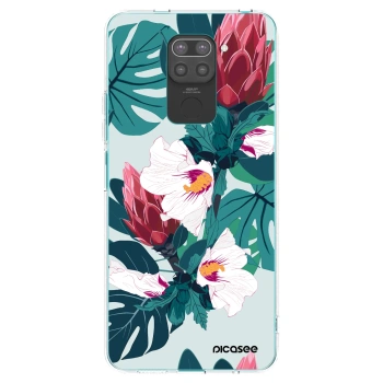Picasee silikonový černý obal pro Xiaomi Redmi Note 9 - Rhododendron
