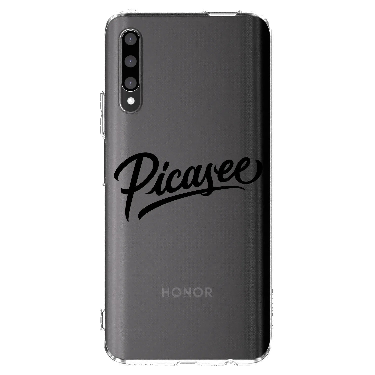 Picasee silikonový průhledný obal pro Honor 9X Pro - Picasee - old logo - black