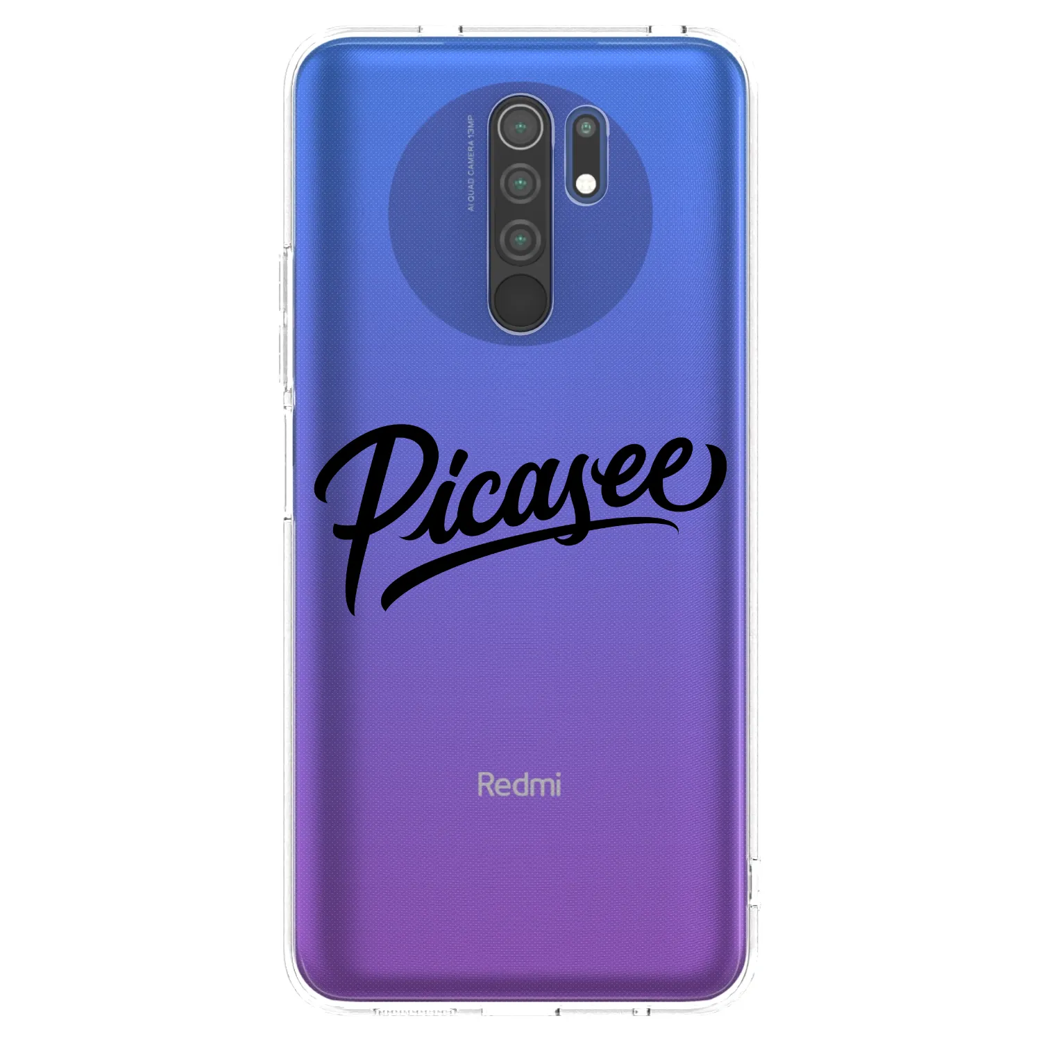 Picasee silikonový průhledný obal pro Xiaomi Redmi 9 - Picasee - old logo - black