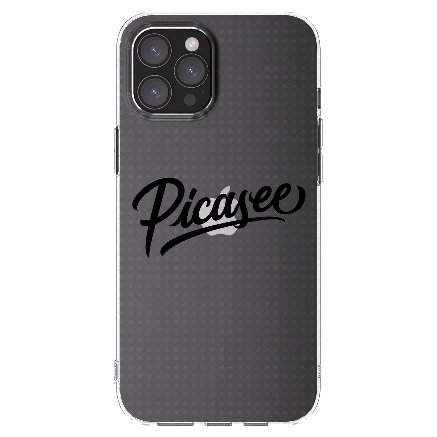 Picasee silikonový průhledný obal pro Apple iPhone 12 Pro Max - Picasee - old logo - black
